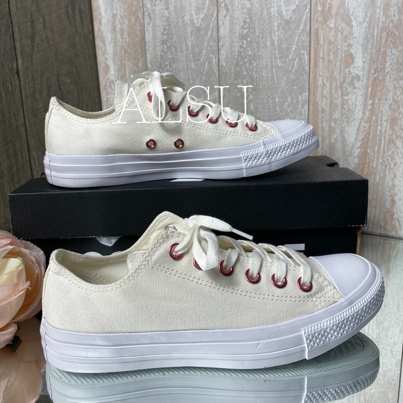 Converse Ctas OX Egret Rhubarb Canvas W AUTHENTIC - Picture 7 of 8